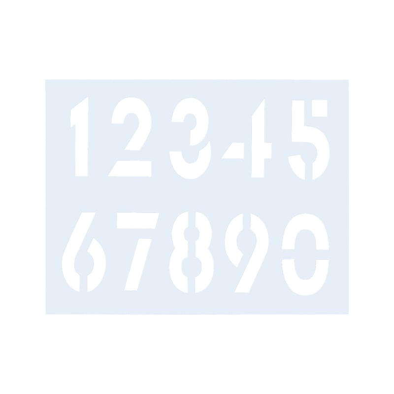 Pochoir pour marquage au sol : chiffres, lettres, handicap
