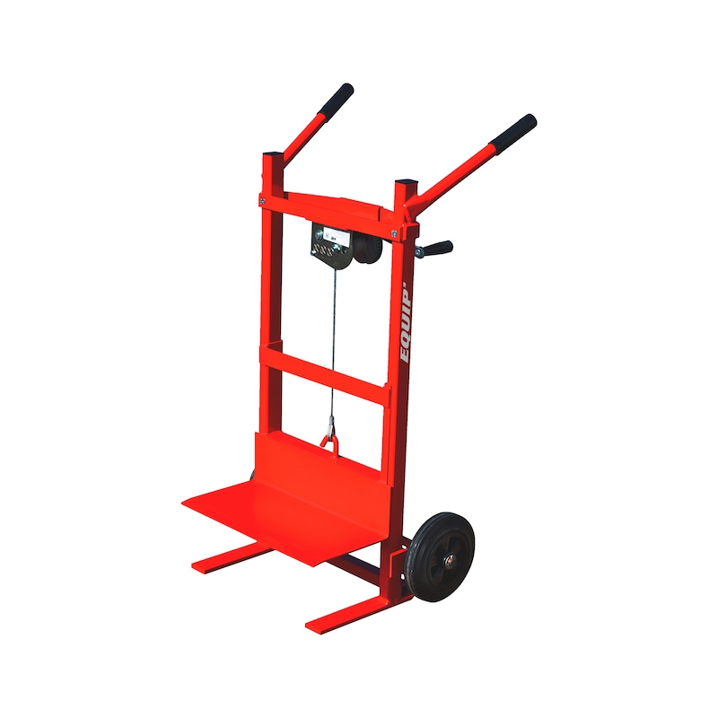 Diable lève-radiateur robuste avec treuil manuel