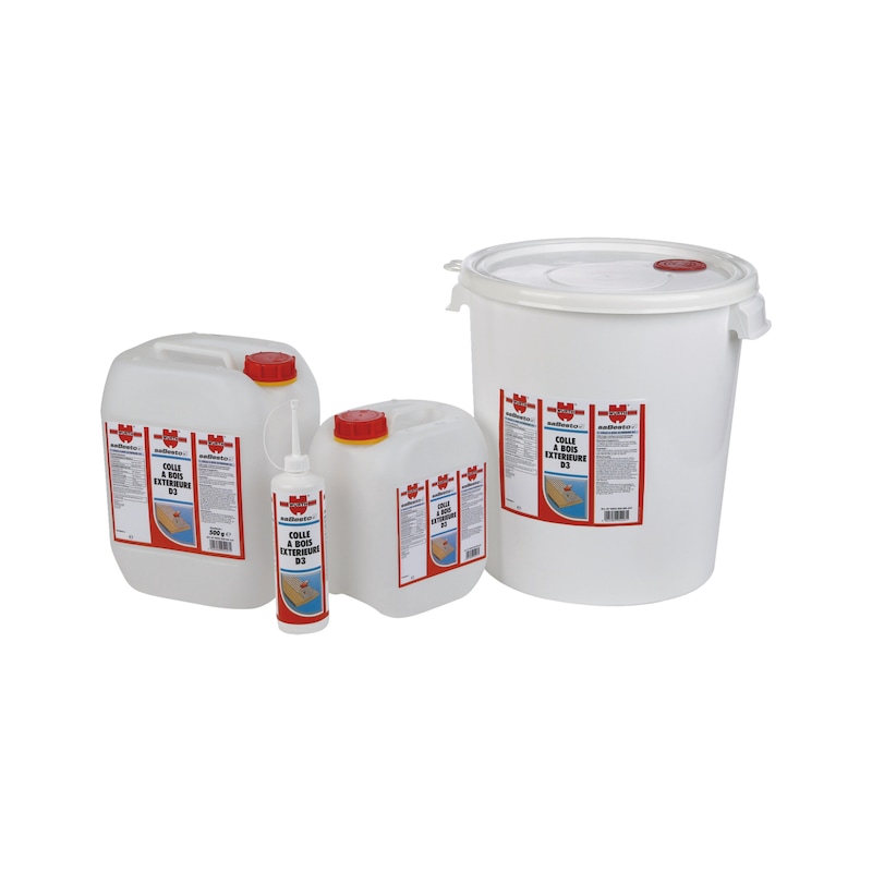 Colle à bois D3 résistante à l'eau pour menuiserie et placage