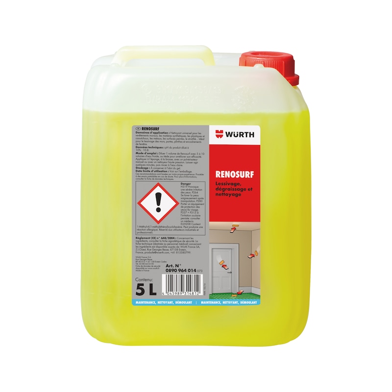 Nettoyant Renosurf - Lessivage des sols, murs et plafonds