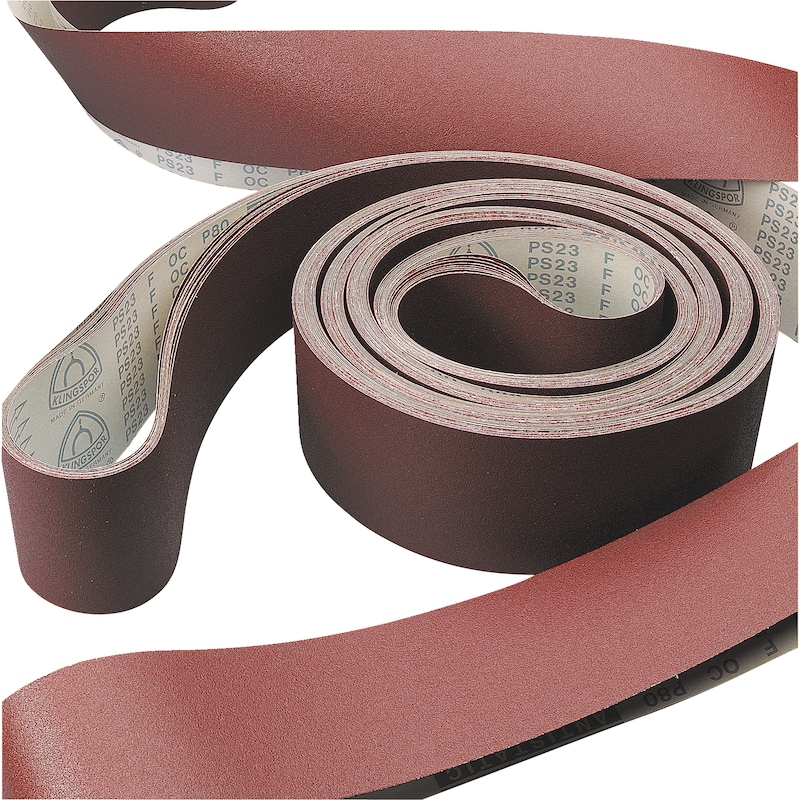 Bandes abrasives longues sans fin pour travail du bois