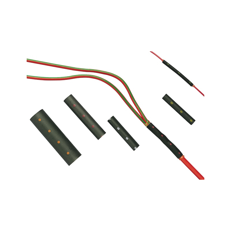 Manchon thermorétractable double paroi pour épissures