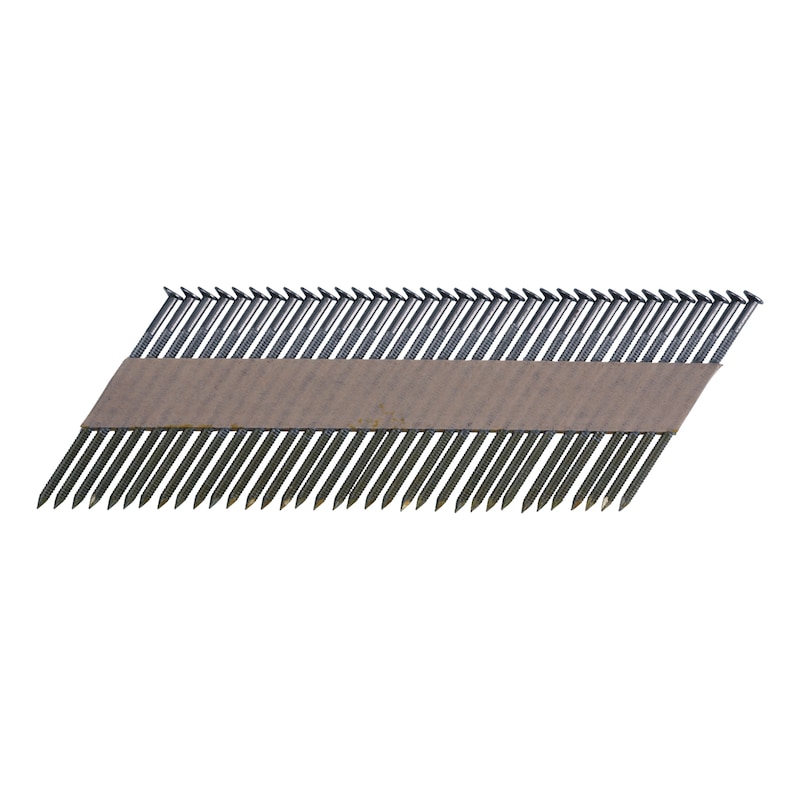 Pointes en bande 34° galvanisées 50µm pour menuiserie extérieure