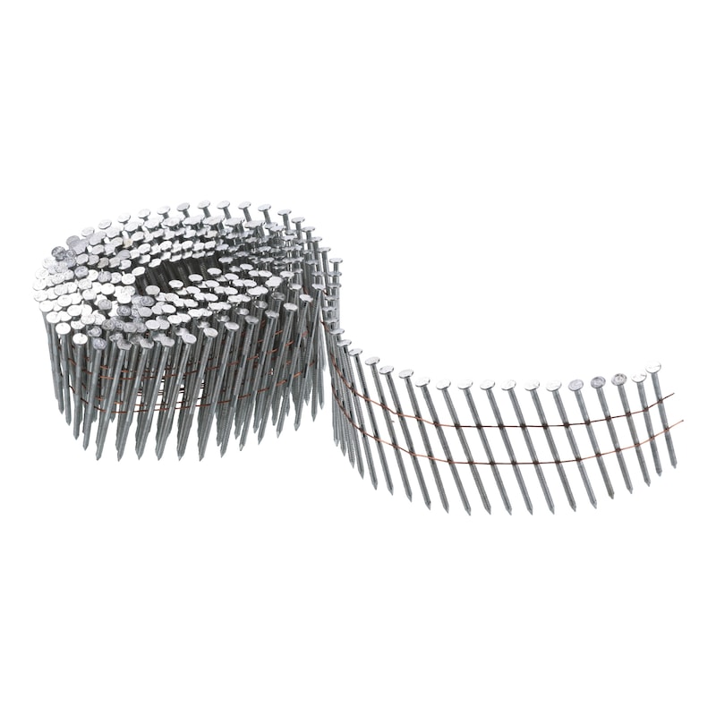 Pointes en rouleau 16° galva 12µm pour charpente/ossature bois - tête plate