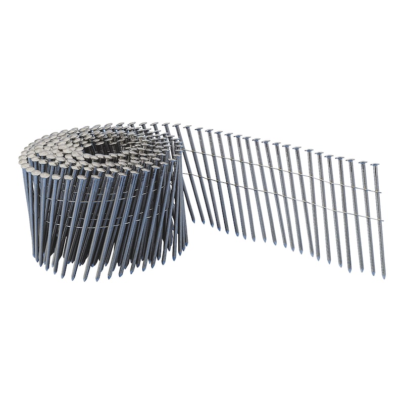 Pointes en rouleau inox A4 16° annelées bombées pour bardage bois