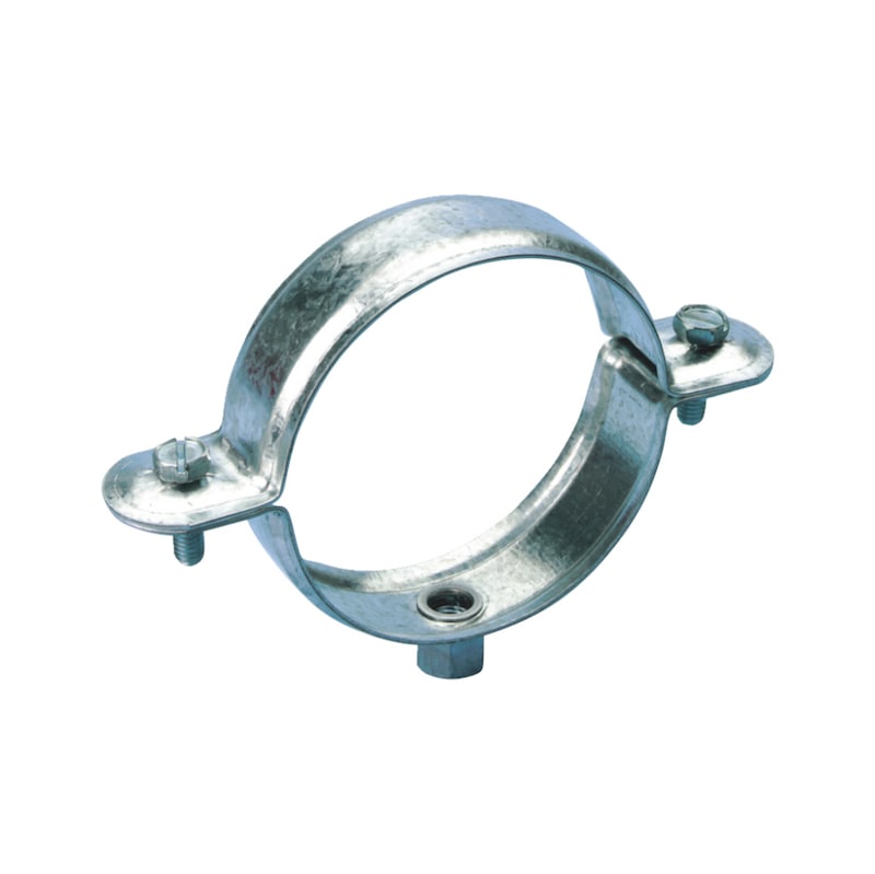 Collier de descente en acier zingué pour gouttières 80, 100 et 125mm