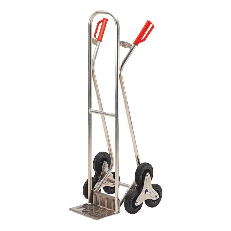 Diable en aluminium pour escaliers avec 3 roues