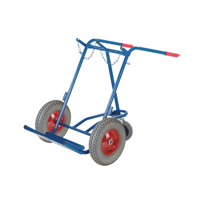 Chariot robuste pour 2 bouteilles d'acier - 40 à 50L