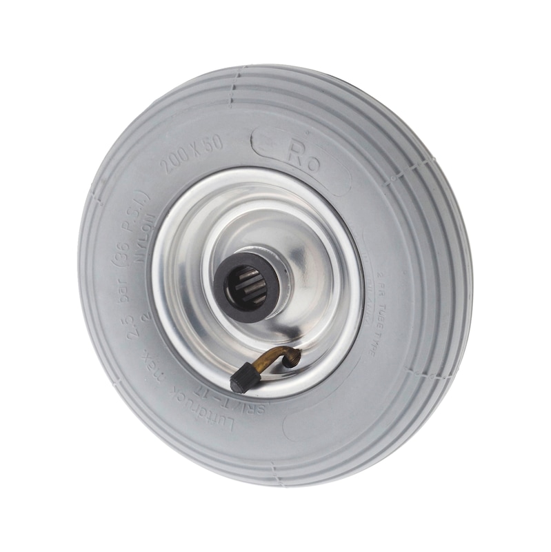 Ruota Pneumatica Dörner + Helmer - 200x50 Mm, Cerchione Acciaio, Portata 75 Kg, Argento - Foto 9