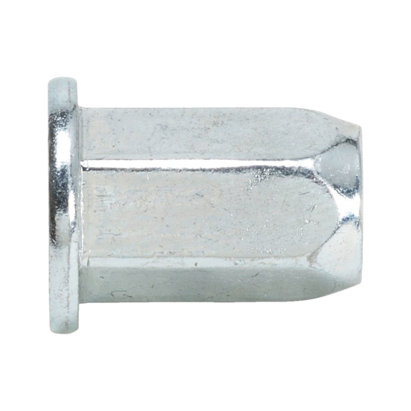 Insert fileté - tête plate avec fût hexagonal - acier zingué (A2K) - pour VW et Daimler