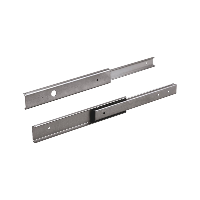 Coulisse à billes 35 kg pour tiroirs et armoires - extension partielle