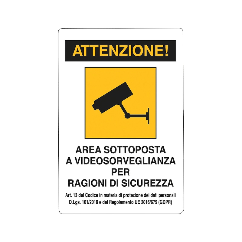 Segnale Di Avvertimento CCTV: Uso Interno/esterno