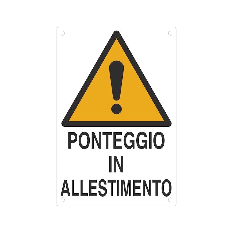 Cartello Di Sicurezza Cantiere - Pericolo Tenere Fuori - PVC 2 Mm - 300x200 Mm - 2