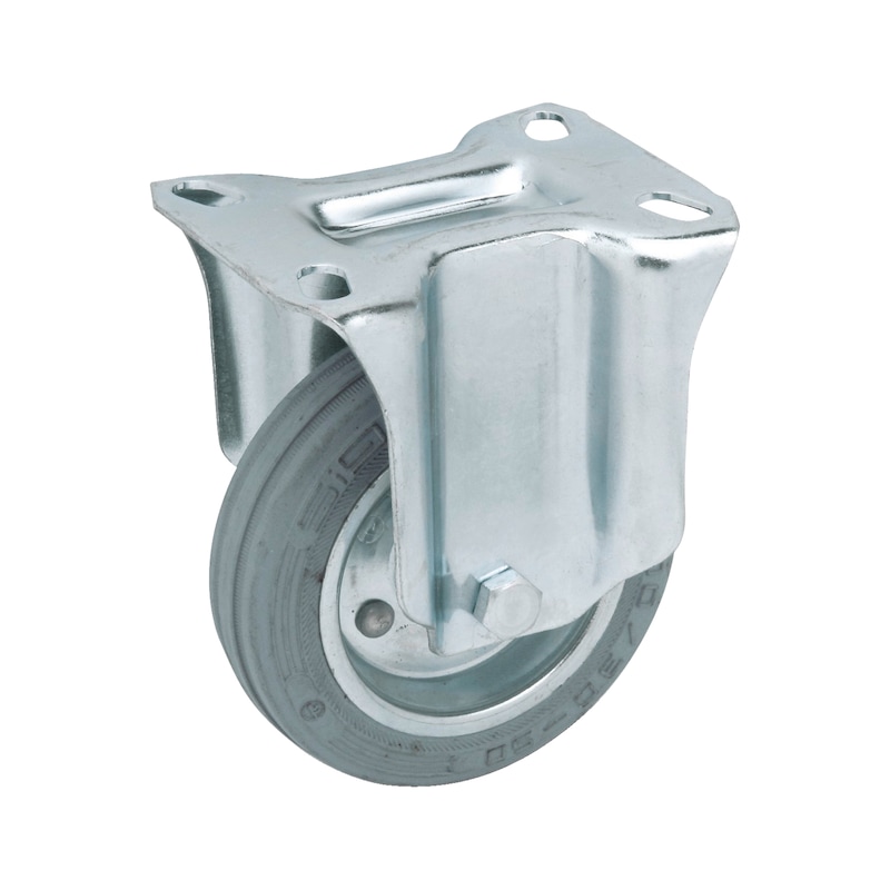 Roulette fixe grise anti-traînée pour ameublement et locaux commerciaux