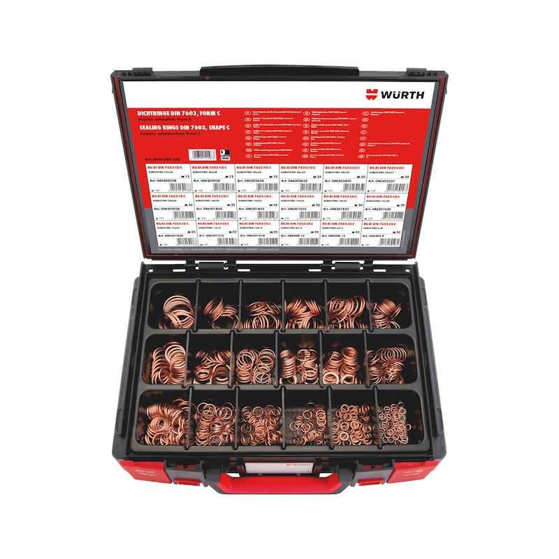 Coffret de joints cuivre DIN 7603 585 pcs - Sysko