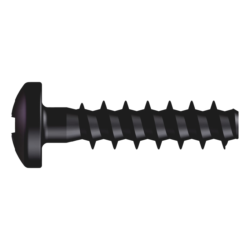 Vis pour plastique WÜPLAST - tête cylindrique bombée - WN 1412 - acier 10.9 brut - cruciforme PZ