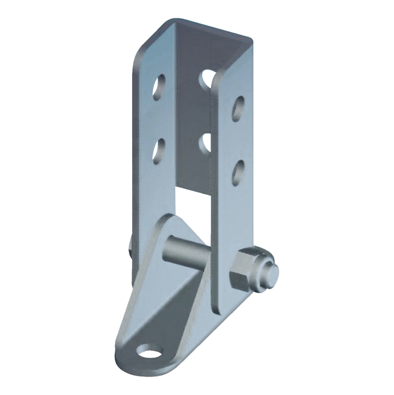 Pied de rail articulé en acier zingué VARIFIX