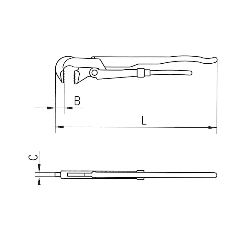 Clé serre-tube suédoise diamètre 1-1/2'' (49mm) - HANGER - 121412