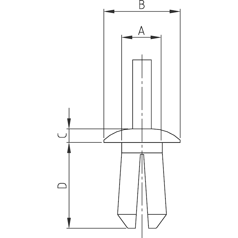 Expanding Rivet Thread Buy Plastic expanding rivet without cap, with multiple slits ...