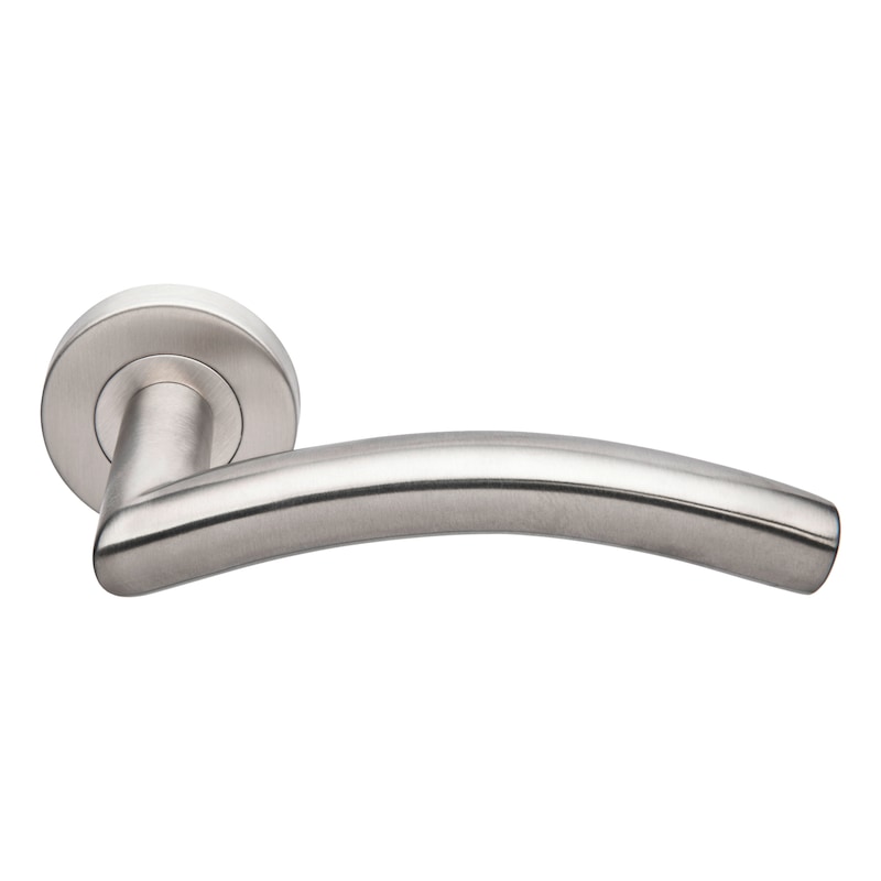 Béquille double JADE inox sur rosace 1494 pour porte