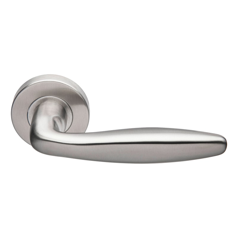 Béquille double JADE inox massive sur rosace 1594 pour porte