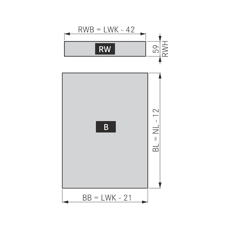 Vionaro H89 frame clear shape and 13 mm thin design - FRMSYS-VION-H89-GRAPHIT-NL500MM