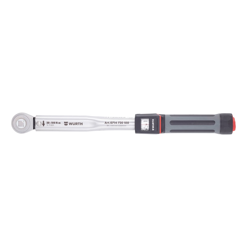 3/8 inch torque wrench with push-through ratchet