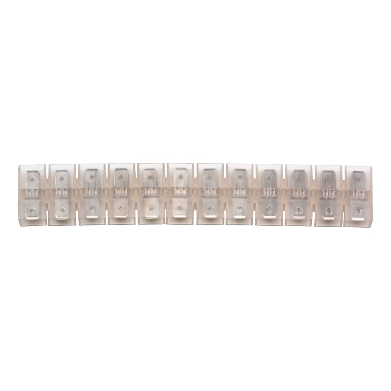 Barrette de connecteurs plats - largeur 6,3mm
