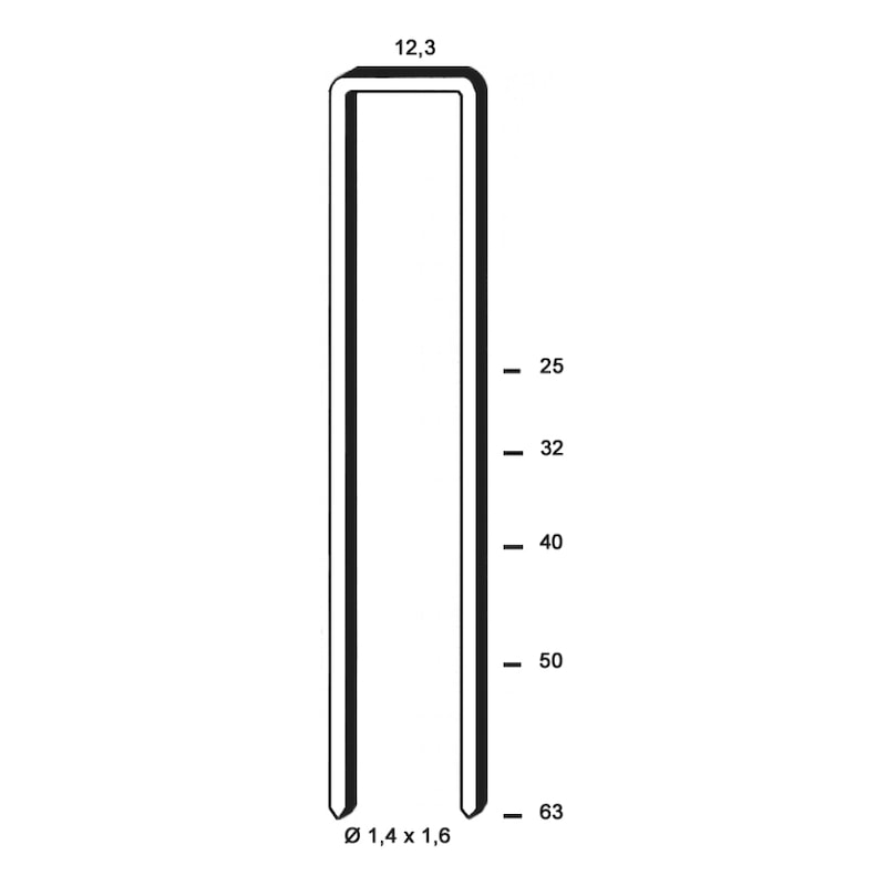 Agrafes acier série S 12,3 mm pour isolant, meuble, couverture