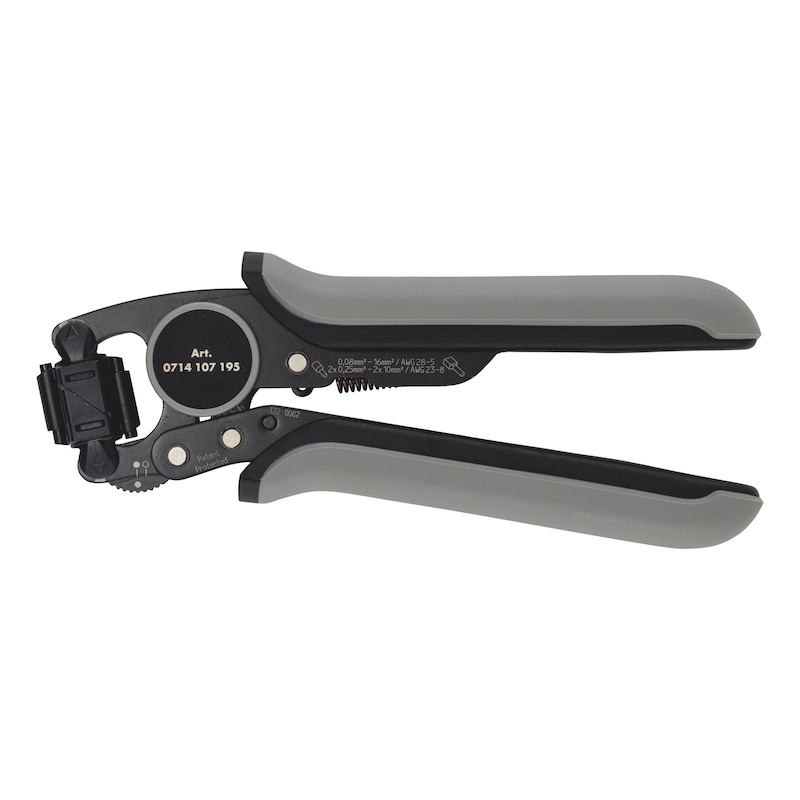 Pince à sertir à insertion 360° pour cosse isolée et non isolée
