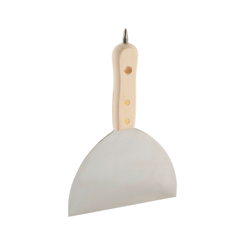 Spatule en bois avec embout de vissage sur le manche