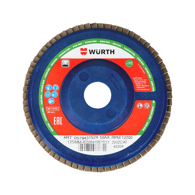 Disques à lamelles dentelés zirconium pour inox