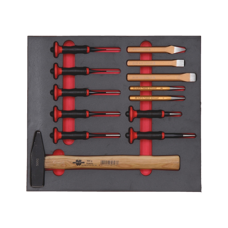 KS Tools 156.0160 Durchtreiber-, Meißel- und Körner-Satz, 5-tlg