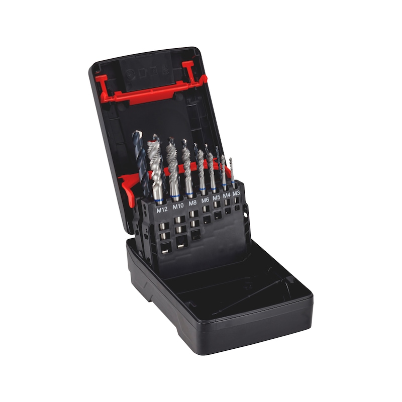 Coffret de tarauds HSCo VaryTap bleu pour trou borgne - 14 pcs