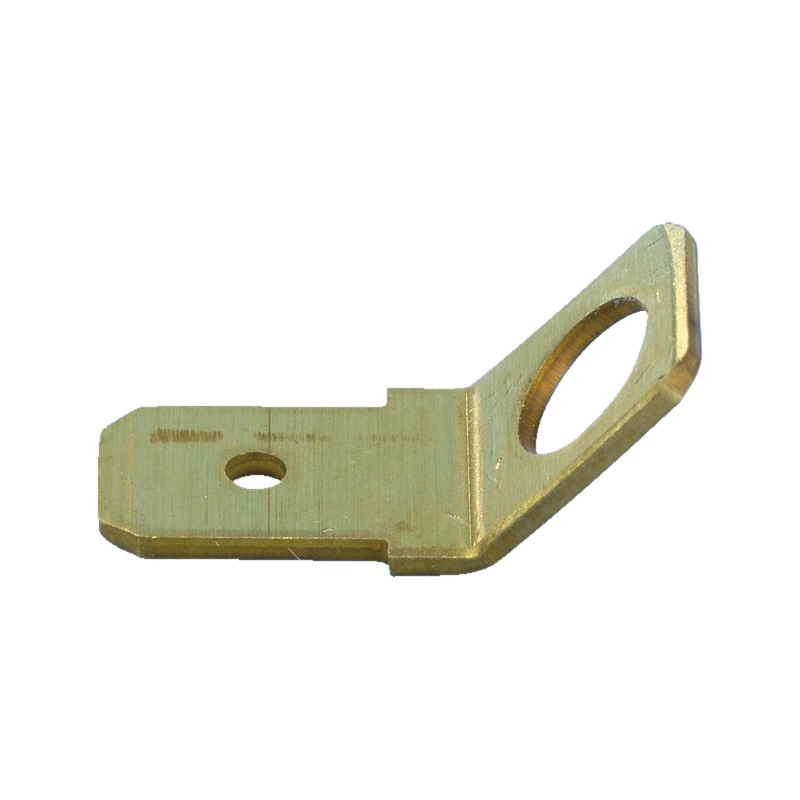 Cosse électrique de masse - languette coudée à visser - M4/M5 - 6,3 x 0,8 mm