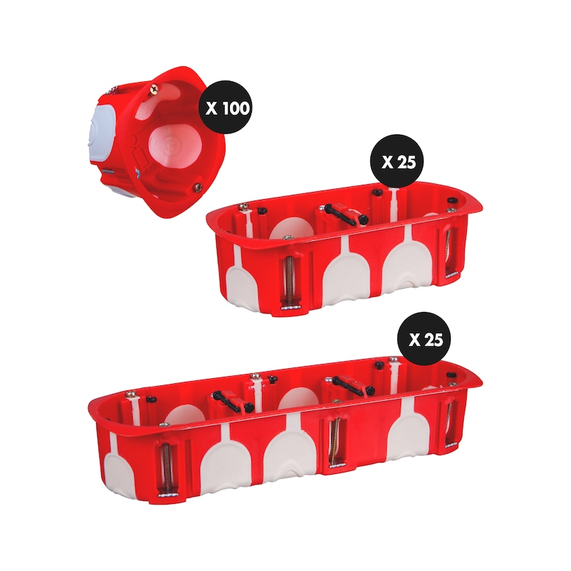 Lot de boîtes d'encastrement BBC - 150 pcs