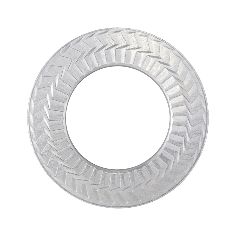 Rondelle de blocage striée - inox A4 brut - forme E