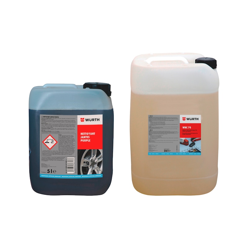 Lot de nettoyant carrosserie WNC 70 et jantes Purple - 3 pcs