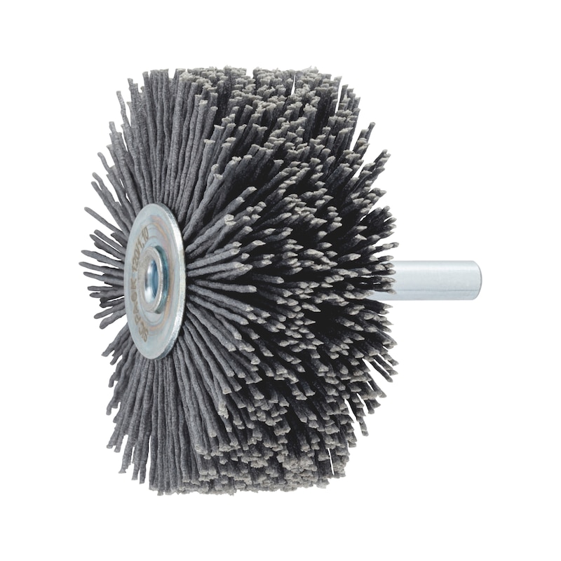Brosse rotative abrasive pour métal, bois, plastique - ébavurage et polissage