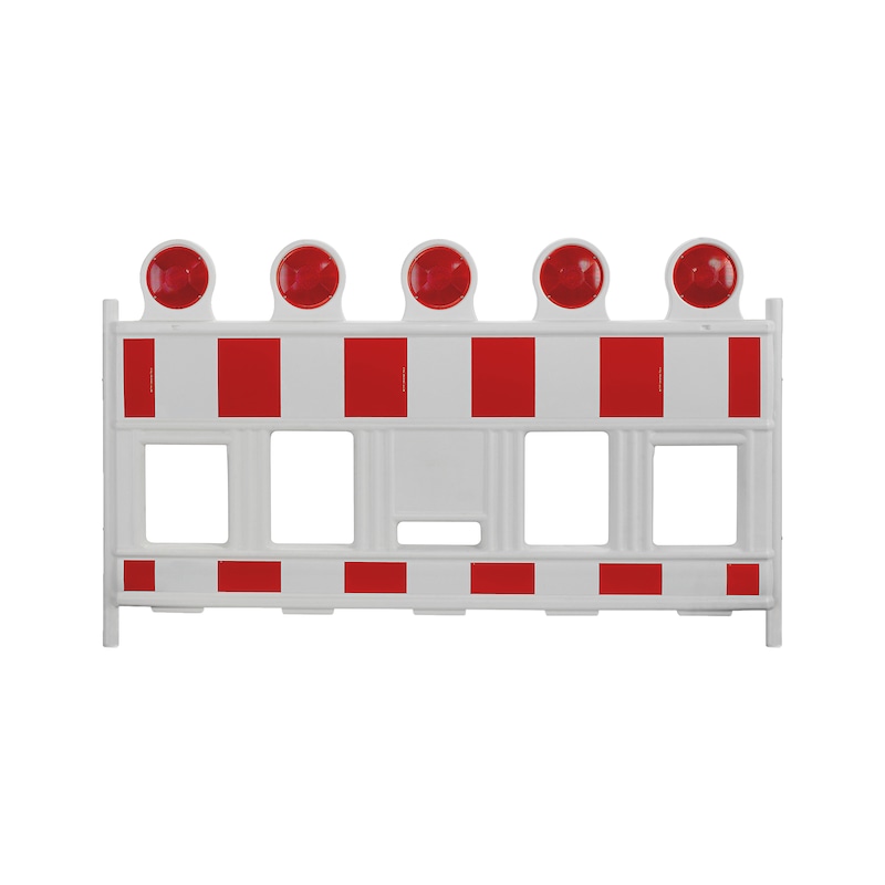 Barrière de sécurité pour chantier avec éclairage