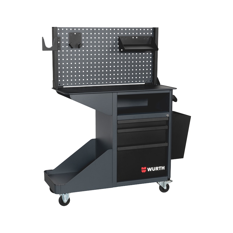 Carrello Portautensili Per Modelli RC - Organizzatore Metallico Con Ruote, Rosso