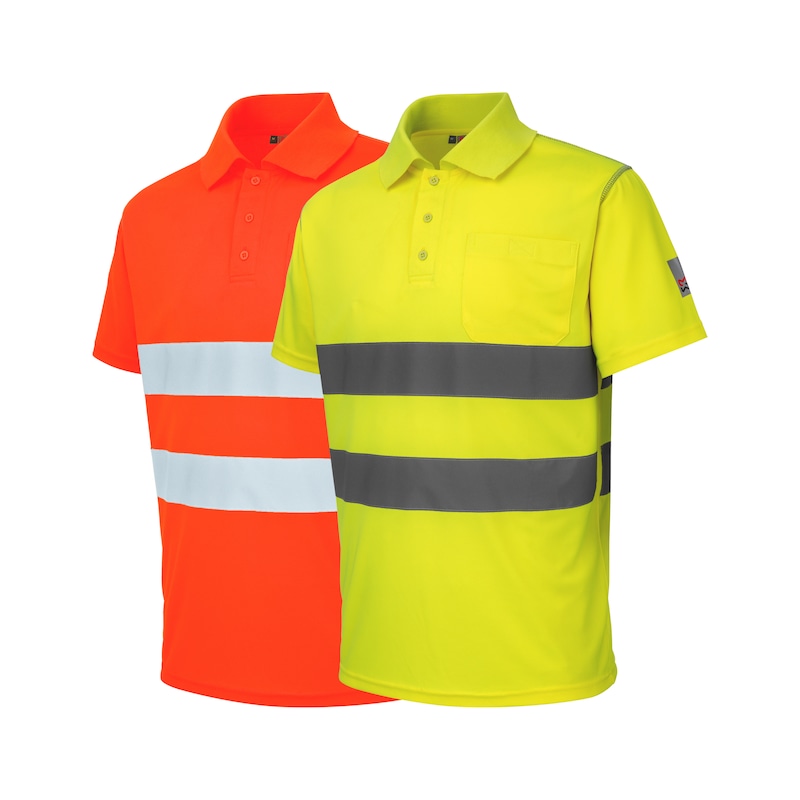 Polo Haute Visibilité - Fluo jaune ou orange - tissu microporeux