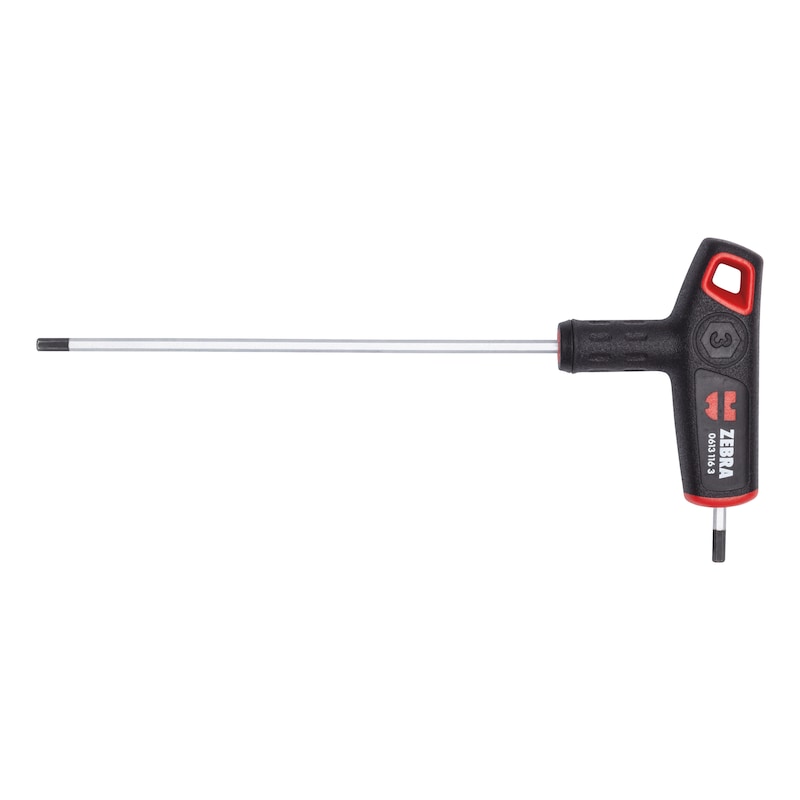 
T-handle 2-component hex key with side drive
