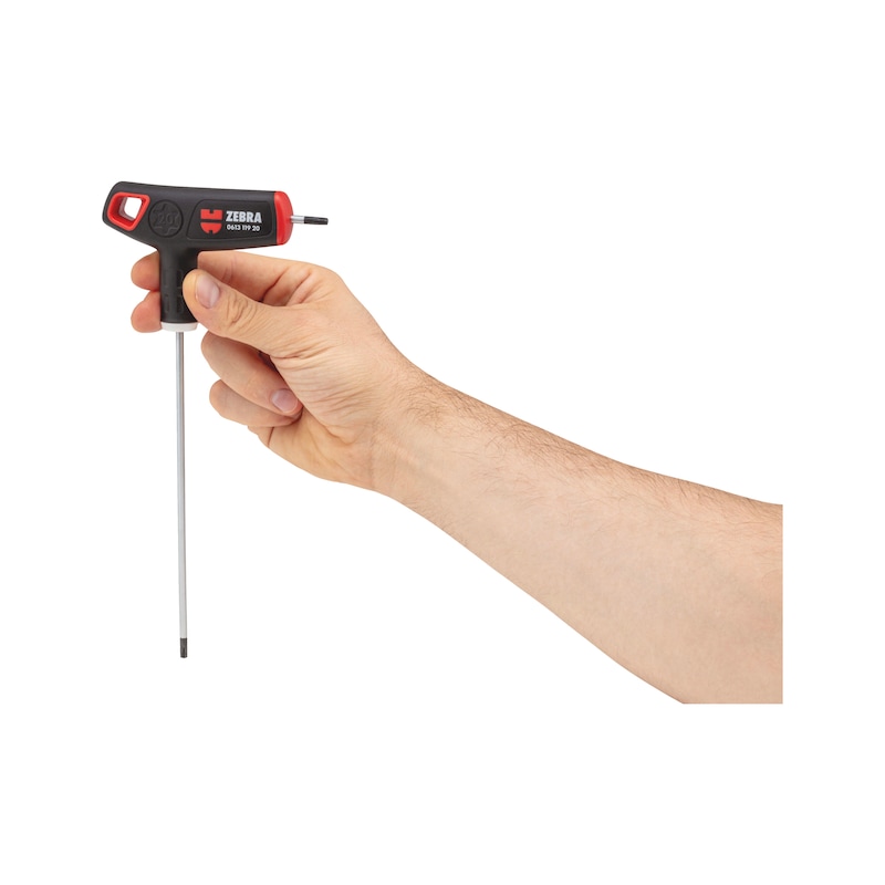 2-komponentse T-käepidemega TX võti külgotsikuga - TX VÕTI T-KÄEPIDE TX40X235MM