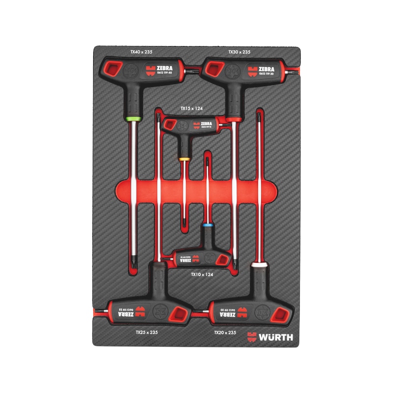 Alvéole 4.4.1 avec tournevis à poignée en T TX - 6 pcs