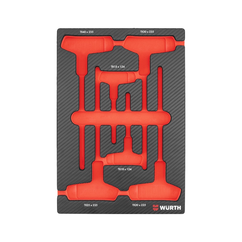 Alvéole vide 4.4.1 pour tournevis à poignée en T TX