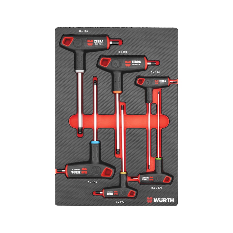 Systemsortiment 4.4.1, skruetrækker med t-greb, sekskant fatning