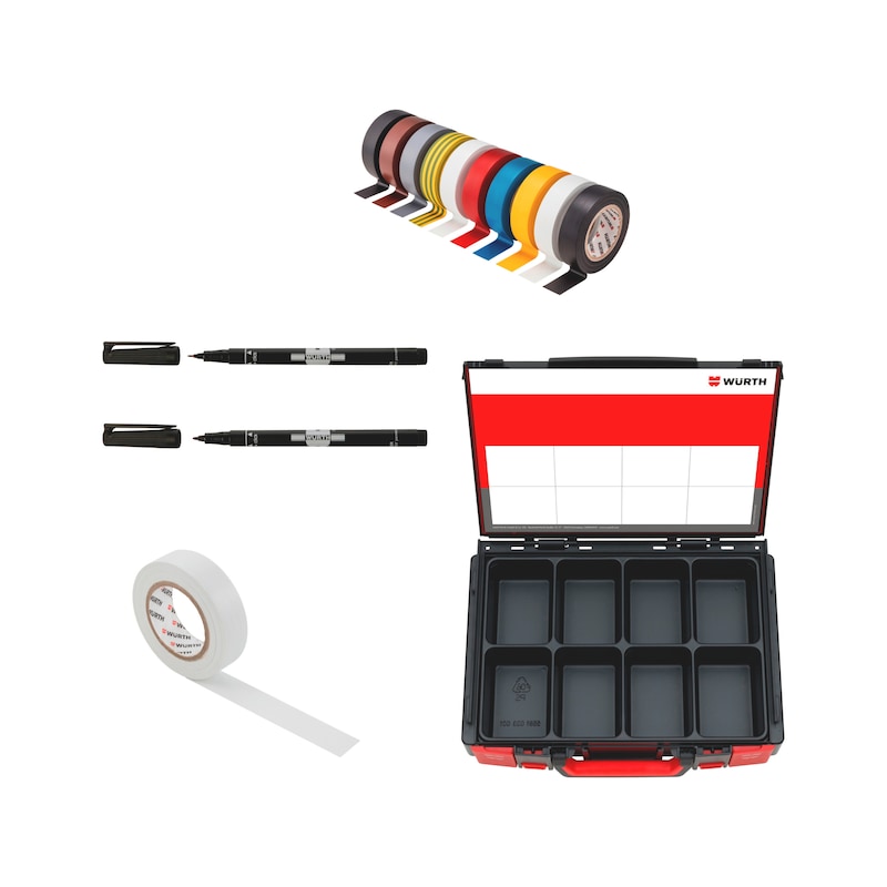 Lot de rubans isolants PVC et marqueurs permanents - 69 pcs