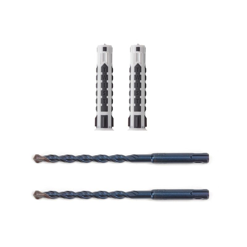 Lot de chevilles multimatériaux Shark TWIST avec forets - 404 pcs