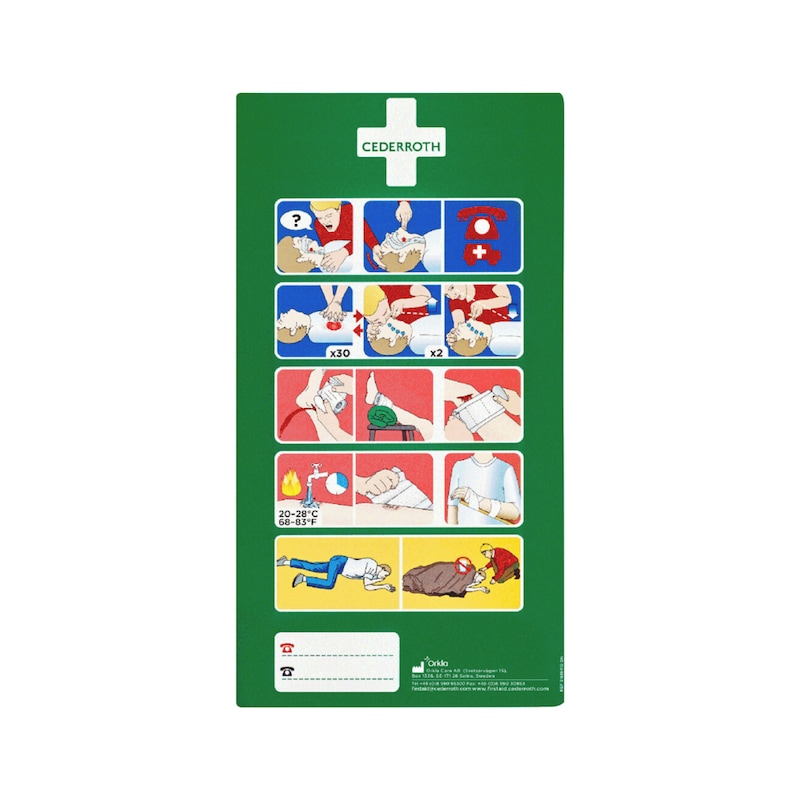 Emergency first aid label from eShop